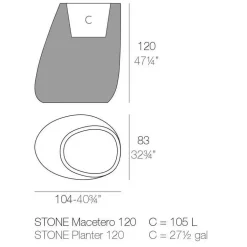 Vondom Stone 2 Pflanzgefäß| Blumenkästen