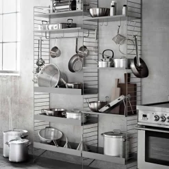 String System Regalboden niedrige Kante Tiefe 30cm Stahl| Regalsysteme