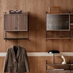 String System Vitrine mit Glasschwingtür 58x30cm| Regale|Regalsysteme