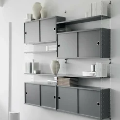 Regalsysteme^String System Wandleiter Plexiglas 75x30cm