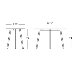 Garten-Beistelltische^Magis Striped Tavolo Tisch rund