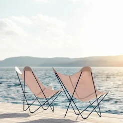 cuero Sunshine Mariposa Sunbrella Butterfly Gartensessel| Outdoor-Sofas & Sessel