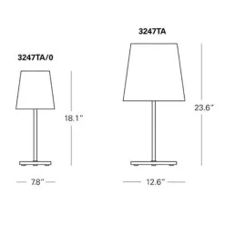 Tischleuchten|Nachttischleuchten^Fontana Arte 3247TA Tischleuchte H46cm