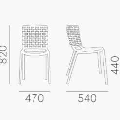 Stühle^Pedrali Tatami 305 Gartenstuhl