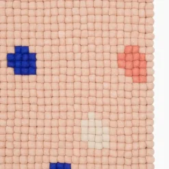 Teppiche^myfelt Terra Rose Filzkugelteppich rechteckig