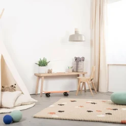 Teppiche^myfelt Terra Sand Filzkugelteppich rechteckig