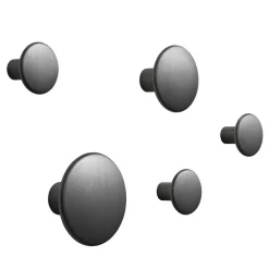 Muuto The Dots Kleiderhaken Metall Set 5tlg.| Haken & Bügel|Haken