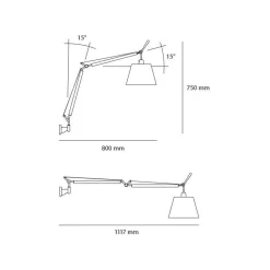 Artemide Tolomeo Basculante Parete Wandleuchte| Wandleuchten