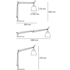 Artemide Tolomeo Basculante Tavolo Schreibtischleuchte| Schreibtischleuchten