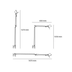 Artemide Tolomeo Braccio Parete Wandleuchte| Wandleuchten