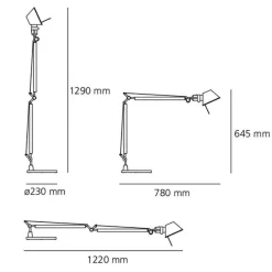 Artemide Tolomeo Tavolo LED Schreibtischleuchte| Schreibtischleuchten