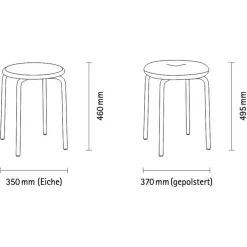 Hocker^Richard Lampert Tom Hocker Gestell verchromt