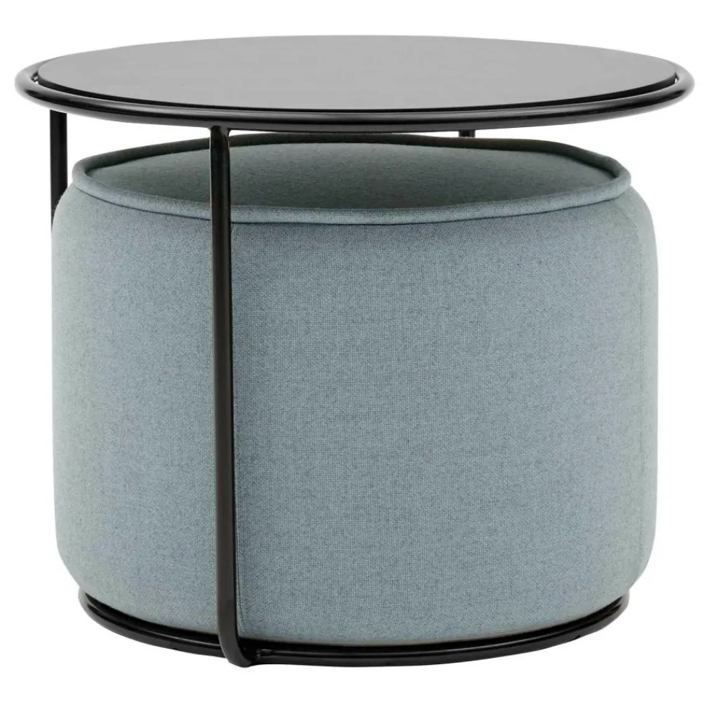 Poufs^Softline Tom Hocker/Pouf mit Beistelltisch