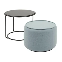 Poufs^Softline Tom Hocker/Pouf mit Beistelltisch