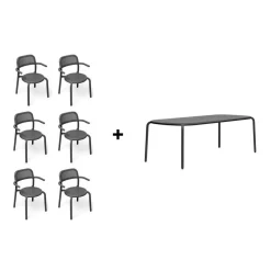Fatboy Toní Gartentisch + Gartenarmlehnstuhl| Gartenstühle|Gartentische