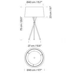 Santa & Cole Tripode G6 Tischleuchte| Nachttischleuchten