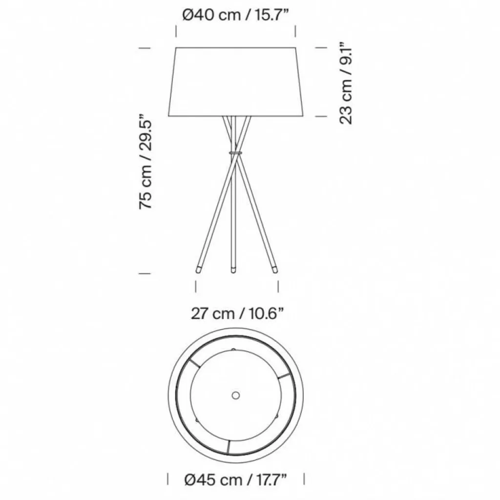 Santa & Cole Tripode G6 Tischleuchte| Nachttischleuchten