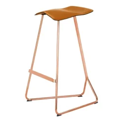 Barhocker^ClassiCon Triton Barhocker Leder Gestell Kupfer