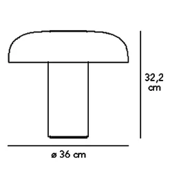 Fontana Arte Tropico Media LED Tischleuchte| Tischleuchten|Nachttischleuchten