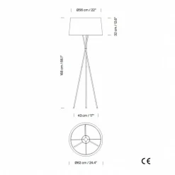 Santa & Cole Trípode G5 Stehleuchte| Stehleuchten