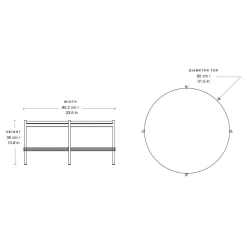 Garten-Beistelltische^Gubi TS Outdoor Beistelltisch Ø80cm