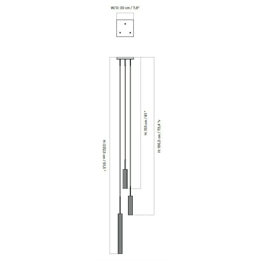 Audo Tubulaire 3 Pendelleuchte| Pendelleuchten