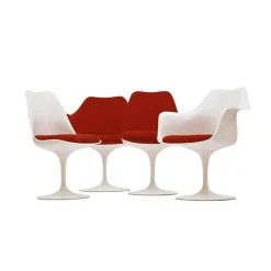 Knoll International Tulip Saarinen Armlehnstuhl vollgepolstert drehbar| Stühle