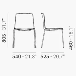 Pedrali Tweet 890 Bi-Color Stuhl| Stühle