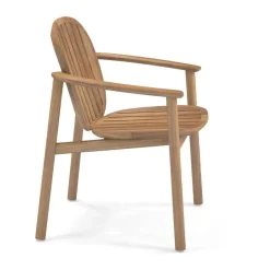 Stühle^Emu Twins Gartenarmlehnstuhl Teak mit Sitzkissen