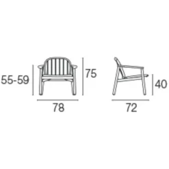 Outdoor-Sofas & Sessel^Emu Twins Gartenloungestuhl Teak