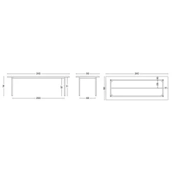 HAY Two-Colour Esstisch 240x90x74cm| Esstische