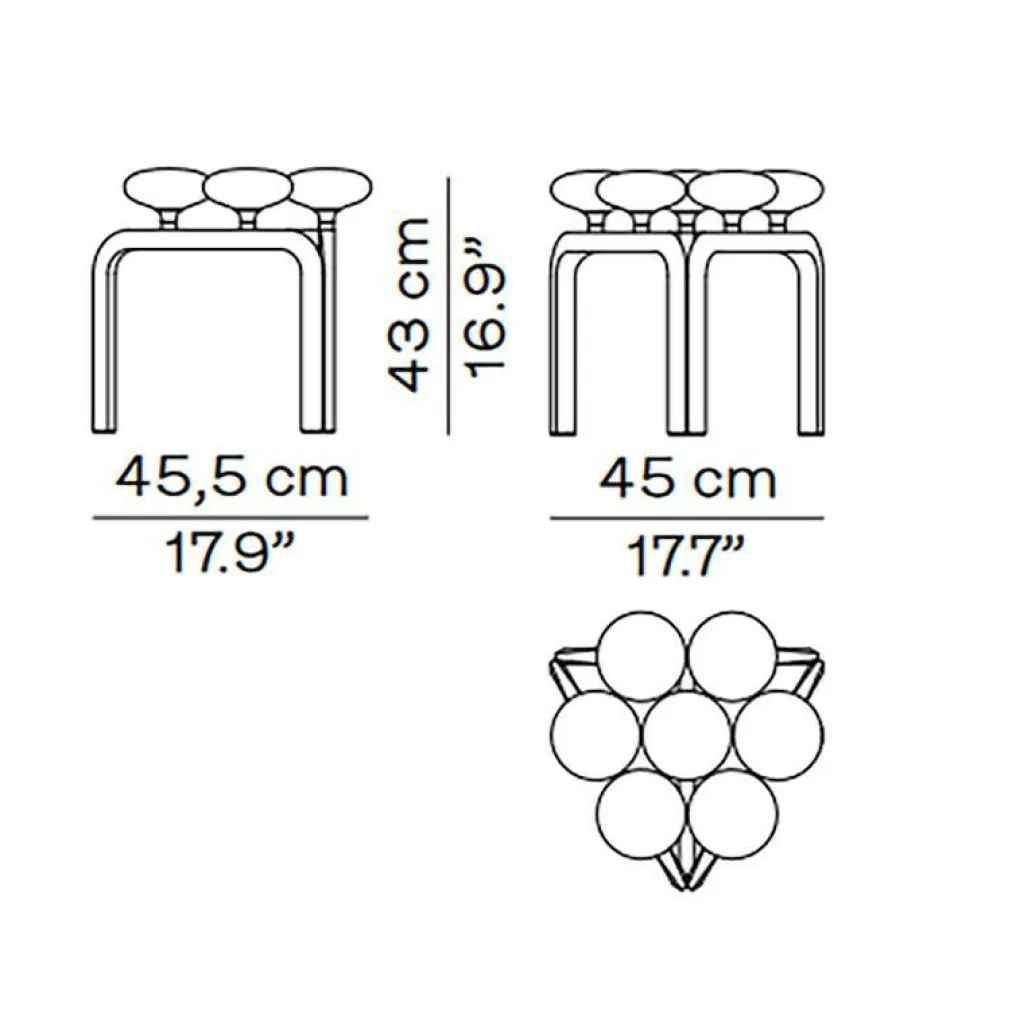 Hocker^Fritz Hansen Utzon Hocker