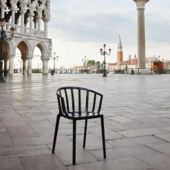 Gartenstühle^Kartell Venice Gartenarmlehnstuhl glänzend