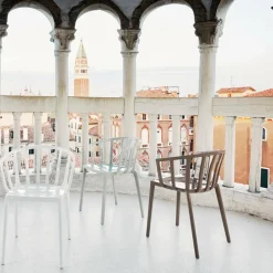 Kartell Venice Gartenarmlehnstuhl glänzend| Stühle