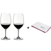 Riedel Vinum Cabernet Sauvignon Weinglas 2er Set  + Poliertuch| Gläser|Barzubehör