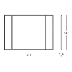 Magis Vitrail Wandspiegel 70x50cm| Badaccessoires