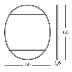 Badaccessoires^Magis Vitrail Wandspiegel 50x60cm