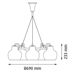 Louis Poulsen VL Ring Crown 5 Pendelleuchte| Kronleuchter