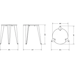 Embru Vogt Modell 1563 Hocker| Hocker