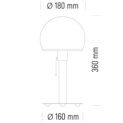 Tecnolumen Wagenfeld WA 24 Tischleuchte| Tischleuchten|Nachttischleuchten