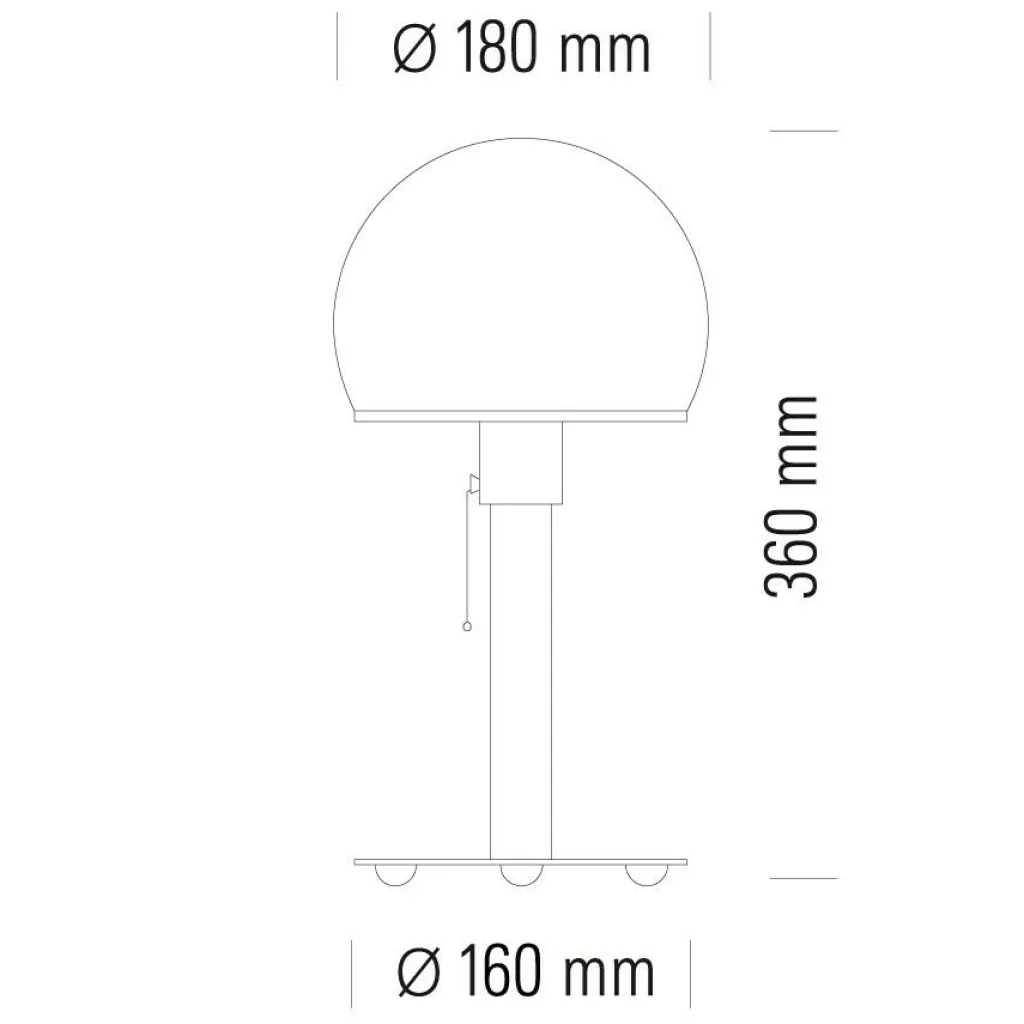 Tecnolumen Wagenfeld WA 24 Tischleuchte| Tischleuchten|Nachttischleuchten