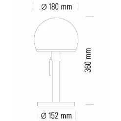 Tecnolumen Wagenfeld WG 25 GL Tischleuchte| Tischleuchten