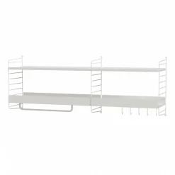 Garderoben^String Wandgarderobe 140x50x30cm