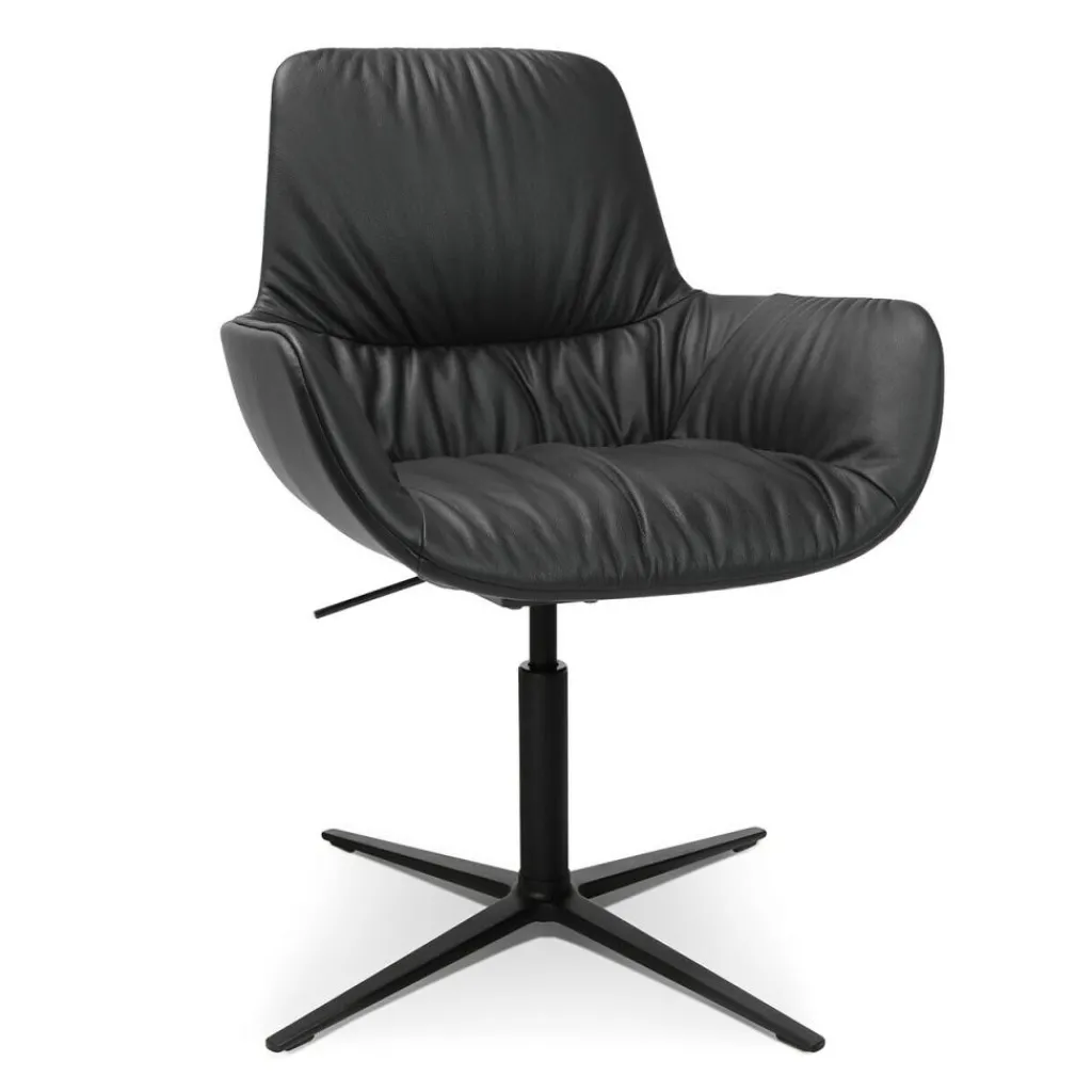 Bürostühle^Wagner W-Club Sessel Leder Vierfußgestell