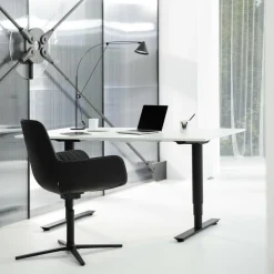 Bürostühle^Wagner W-Club Sessel Leder Vierfußgestell