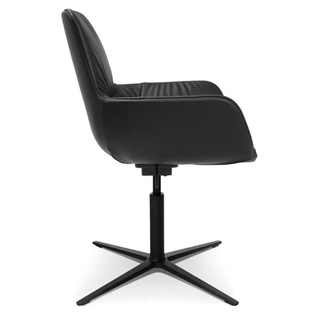 Bürostühle^Wagner W-Club Sessel Leder Vierfußgestell