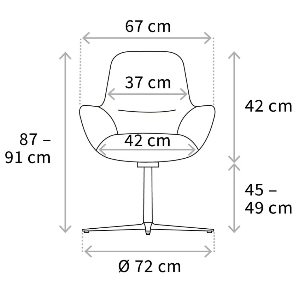 Bürostühle^Wagner W-Club Sessel Leder Vierfußgestell