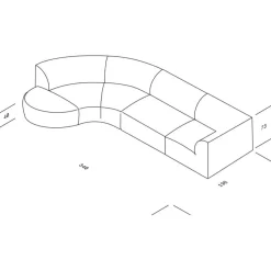 Sofas^OUT Objekte unserer Tage Weber 06 4-Sitzer Sofa 340x196cm