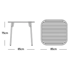 Petite Friture Week-End Gartentisch 85x85cm| Gartentische