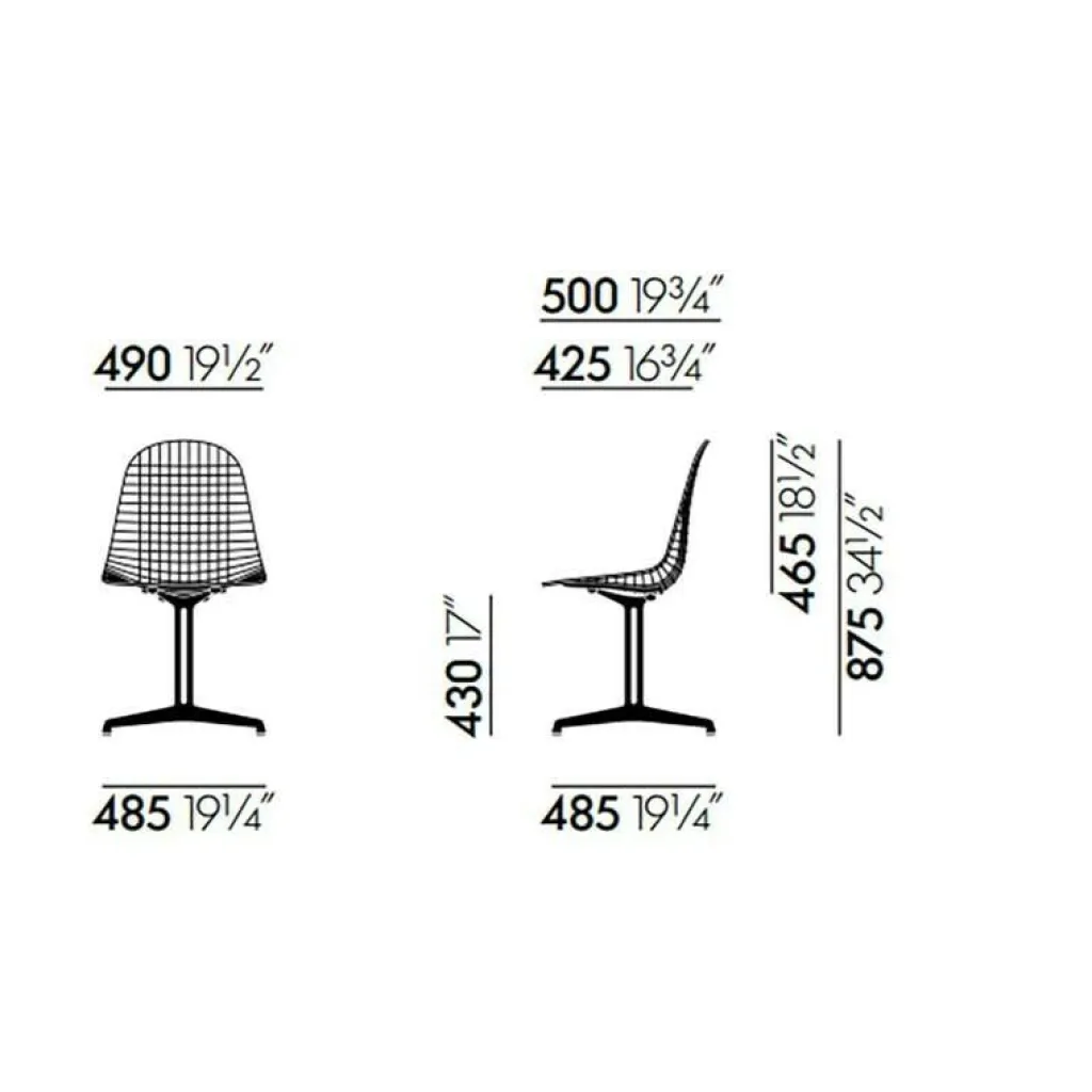 Stühle^Vitra Wire Chair DKL Stuhl